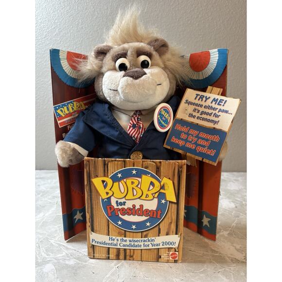 Vintage Bubba for President Presidential Candidate Plush‎ Bear Talking Toy 1999 - Picture 1 of 7
